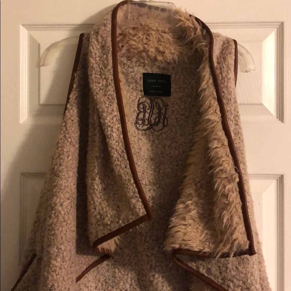 Light Brown winter vest/ coat Love Tree